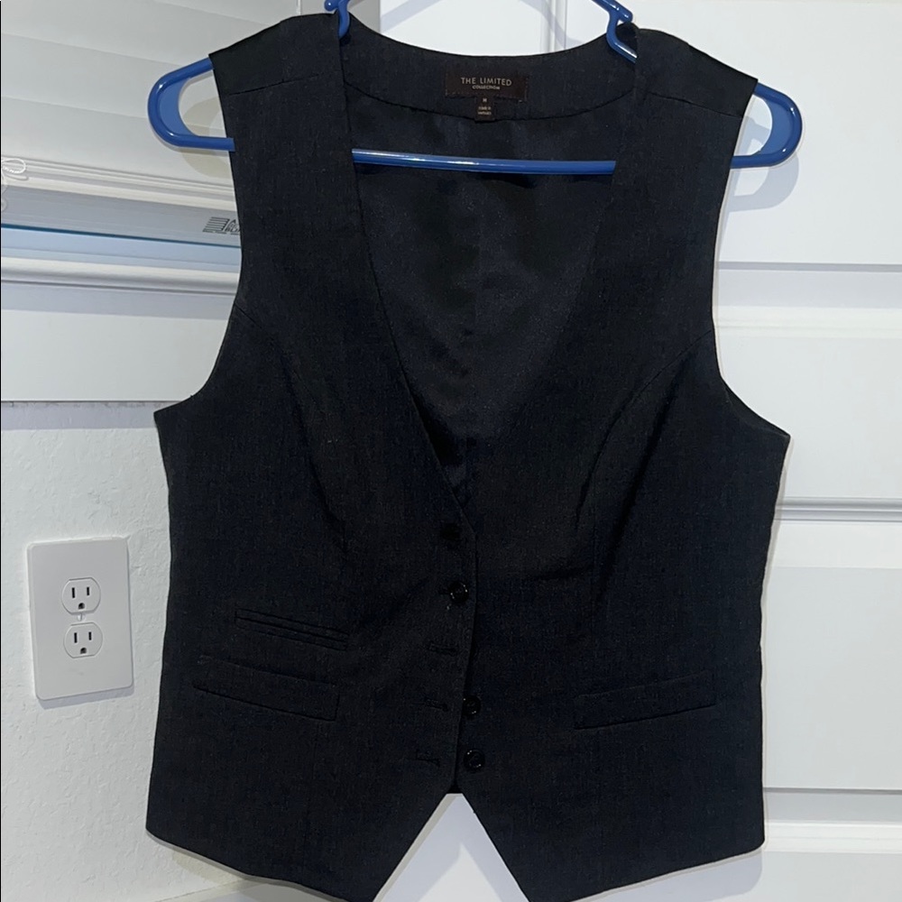 The Limited Charcoal Sleeveless Vest